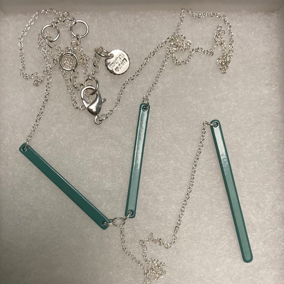 Marlyn Schiff Jewelry - Marlyn Schiff Genie enamel Y necklace light blue